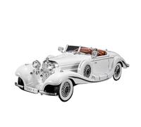 Per Mercedes Benz 500K 1:18 Auto Di Lusso In Lega Pressofusa Modello Retrò Con Suoni E Luci Collezione(White)