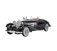 Per Mercedes Benz 500K Vintage 1:24 Modello Di Auto In Lega Simula Metallo Regalo Suono E Luce(Black)