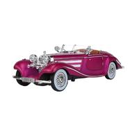 Per Mercedes Benz 500K Vintage 1:24 Modello Di Auto In Lega Simula Metallo Regalo Suono E Luce(Purple)