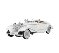 Per Mercedes Benz 500K Vintage 1:24 Modello Di Auto In Lega Simula Metallo Regalo Suono E Luce(White)