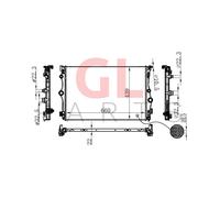 Per Mercedes Benz a-Kl W177 2018- Radiatore Motore Raffreddamento 2475000203 New