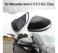 PER MERCEDES BENZ CLASSE C W205 14+ CALOTTE SPECCHIETTO RETROVISORE CARBON NERO
