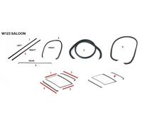 Per Mercedes Benz W123 Sedan Saloon Apribile Moonroof Guarnizione Set 4 Pz