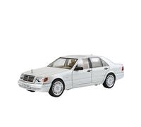 Per Mercedes Benz W140 320SEL In Scala 1:24 Modello In Lega Limousine Classica Collezione Di Suoni E Luci Ornamenti Per Hobby(White)