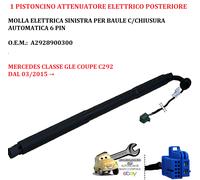 Per Mercedes GLE Coupè C292 dal 03/2015 Pistoncino Elett. Post. Sx C/Chius. Aut.