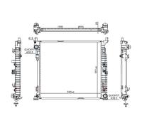 Per Mercedes GLS X166 2015-2019 Radiatore Di Raffreddamento 0995000104