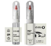 Per MERCEDES MOUNTAIN GREY 787 Ritocco Vernice Riparazione Graffi (VERNICE+VE...