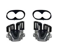 Per Mercedes Per Benz CLA W177 A35 C118 CLA35 X247 GLB35 A45S 2018-2024 AMG Silenziatore Posteriore Punte Scarico Tubo Nero Con Staffa Trim(Black)