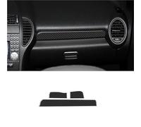per Mercedes per Benz SLK R171 2004 2005 2006 2007 2008 2009 2010 Striscia Adesiva in Vera Fibra Carbonio Morbida Cruscotto Auto Modanature Interne Auto(Black LHD)