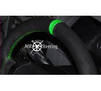 Per Mercedes Sprinter 1995-05 Fodera In Pelle Nera Per Volante + Cinghia Verde