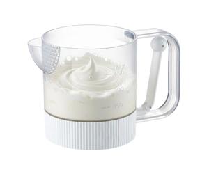 per mescolare le uova - Frusta con frusta a pressione manuale, per mescolare le uova, per cuocere al forno con rotazione semiautomatica | Contenitore aerosol a prova di spruzzi d'acqua p