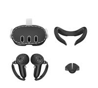 Per Meta Quest 3 Set di accessori - 4 in 1 Grip per controller VR+Coperchio protettivo per cuffie VR+cuscino per maschera di copertura del viso in silicone+protezione per il naso,regalo per Natale