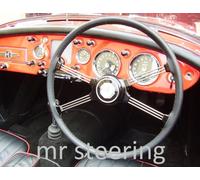 Per MG Magnette Volante IN Pelle Nera Cover Nuova