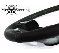 Per MG Magnette Zb 56-58 Perforata Volante IN Pelle Cover Verde Doppio S.