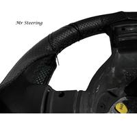 Per MG TC Midget (1945-1950) Vera Copertura In Pelle Perforata Nera Per Volante