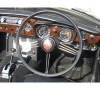 Per MG Tf Midget 53-55 Nero Italiano Volante IN Pelle Cover Migliore Qualità