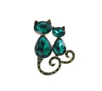 Per Mia Figlia Gatto Verde Smeraldo CZ Spille Spille da Bavero per Donne Ragazze Adolescenti Madre e Figlia Animale Cristallo Spilla Classica per Festa Banchetto Bella Spilla Etichetta Accessori