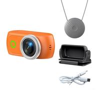 Per mini action camera panoramica con stabilizzazione integrata e controllo WiFi wireless più base magnetica per catturare filmati fluidi durante le escursioni in ombra nera (arancione)
