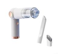 per mini Aspirabriciole Wireless Compatto per Interni Auto (White) | Compatto 34.5cm, aspirazione profonda, rimuove animali, per polvere fine, detriti