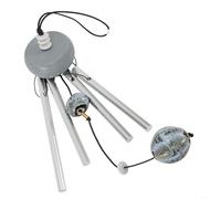 Per mini campane a vento con campane a tema rame e quattro tubi in alluminio tagliati con precisione per giardino, cortile, recinzione o installazione audio ambientale del portico (grigio)