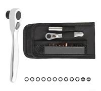 Per Mini Ciclo Tool Set 14 Pezzi Acciaio Lega Chiave Esagonale Chiave a Cricchetto Con Asta Estensi Magnetica Per H2 A H10 Bike Repair Kit Portatile Custodia Per Ciclismo Manutenzione Attività Su