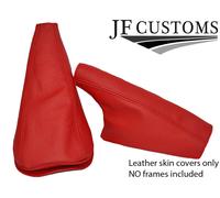 Per Mini Cooper Classico Rosso Italiano Cambio IN Pelle Freno a Mano Set Custom