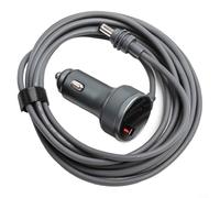 Per Mini Dual USB Caricabatteria da Auto con Voltmetro Digitale e Cavo DC 300cm, Ingresso 12V-24V con PD+QC Ricarica Rapida fino a 65W per C