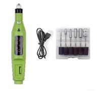 per mini Electric Nail Drill 20000RPM with 12 Bits per mini(Green) | 20000 max RPM, 12 accessories included, sanding bands, polishing bits, drum mandrel