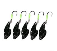 Per mini esca vibrante da 2,5 g, 26 mm, destinata alla pesca d'acqua dolce, con enfasi sulla risposta alle vibrazioni e alla praticità dell'amo (nero)