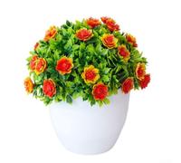 per mini Faux Eucalyptus Pot 15cm per salvia Verde Decor per (arancione) | Per stile eucalipto verde salvia, effetto vaso di pasta di carta, per texture foglia gelida, solo per uso interno