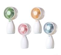 per mini Handheld Fan USB Rechargeable Quiet 36dB per mini | USB rechargeable per battery, silent 36-45dB motor, per one-touch button, lightweight ABS plastic, pocket size
