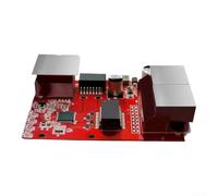 per mini interruttore di rete industriale 3 porte RJ45 rosso caso per (C) | Ingresso DC 9-57 V, protezione da inversione di polarità, cassaforte da cortocircuito, protezione da sovratensione