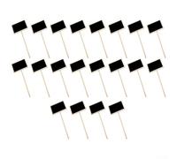 per mini lavagne in legno per piante, 20 pezzi, etichette riutilizzabili da giardino, forme assortite, scrivibili, cancellabili, segnali, in legno naturale, per eventi domestici (rettangolare)