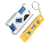 per mini Livella Magnetica 2 di Misurazione per preciso 0.5mm/m con Bolla Orizzontale Verticale e 45 Gradi per Falegnameria e Ristrutturazione Domestica Kit Tascabile in ABS per verde(2PCS White)
