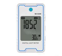per mini misuratore di luce digitale con test sfarfallio, Lux Meter portatile e misuratore di illuminazione per fotografia di piante a LED, sensore di umidità temperatura 0,1-999900Lux (SK-8100)