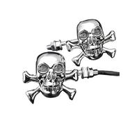 Per mini moto Per Cruiser Choppers Moto Da Per Cross Scooter Indicatori Di Direzione Per Moto Luci Lampada Osso Teschio Lampeggiante Indicatore Di Coda frecce monopattino elettrico(Chrome)