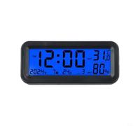 per mini orologio auto solare temperatura umidità display per | Retroilluminazione automatica in caso di vibrazione al buio, si spegne alla luminosità, risparmio energetico