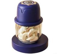 per mini per chopper USB per Aglio 350ml per mini per chopper(350ML Blue) | Ciotola 350ml, igienica anti-, lavabile, per sicura per alimenti, design trasparente