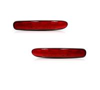 per Mini per Cooper per Clubman R55 2008-2014 Riflettori Paraurti Posteriori Rossi Luci Funzionano Come Coda/Freno, Segnale di Svolta, Fendinebbia Posteriore Sinistro Retronebbia (Color : Red Lens)