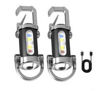 per mini per torcia LED Keychain USB Ricaricabile Luce per | Design compatto, si attacca al portachiavi, tasca, per borsa, uso quotidiano, avventura esterna