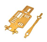 Per Mini-Q 1/28 Piastra Inferiore Multi-passo In Metallo Piastra Del Secondo Piano RC Drift Per Accessori Di Aggiornamento Per Auto Da Per Corsa RC Cingolato Telaio(Yellow)