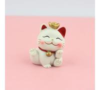 per mini resina Lucky Cat Figurine 5cm dipinto a mano per mini(1)