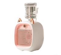 per mini Spray Humidifying Fan 3-Speed USB Rechargeable per(Pink) | 3 adjustable speeds, per mist spray function, compact size, USB charging, quiet operation