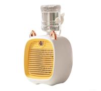 per mini Spray Humidifying Fan 3-Speed USB Rechargeable per(Yellow) | 3 adjustable speeds, per mist spray function, compact size, USB charging, quiet operation