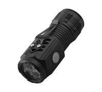 Per mini torcia elettrica con tre perline LED aggiornate e geometria del fascio triangolare per prestazioni di illuminazione superiori (nero)