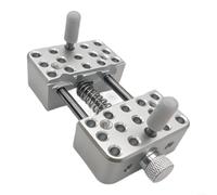 per mini trapano da tavolo con morsetto, morsa regolabile in lega di alluminio 6061 per gioielli, riparazione orologi, per scultura, intaglio artigianale e progetti fai da te, argento 70 x 50 mm