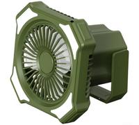 per mini Ventilatore con Telecomando per per mini Ventilatore(Green) | Luce LED integrata, per power bank 4000mAh, design compatto, per ideale per campeggio esterno