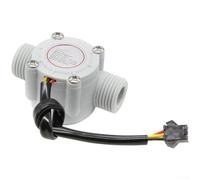 Per misuratore di portata dell'acqua S201 progettato per circuiti scaldabagno e percorsi di flusso dell'erogatore, gamma 1-30 l/min, ID 10,9 mm, porte filettate G1/2 (bianco S201)