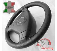 PER MITSUBISHI ECLIPSE 18-19 PERF NERO COPRIVOLANTE IN PELLE NERO CUCITURA