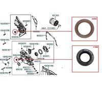 Per Mitsubishi L200 K74 2.5TD 4D56 Motore Bilanciamento Albero Paraoli Lwr-Upr